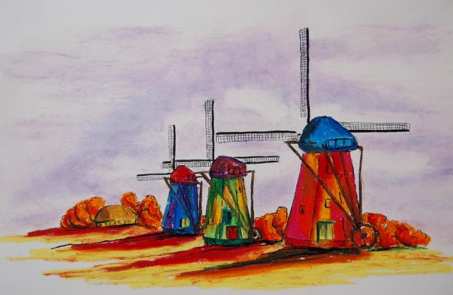 Moderne oude molens