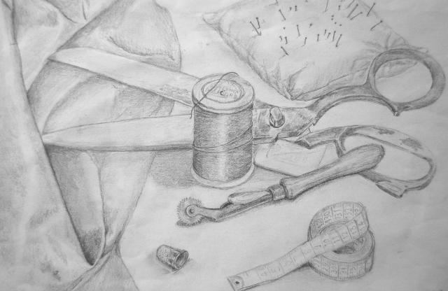 Voorstudie schilderij Kleermaker